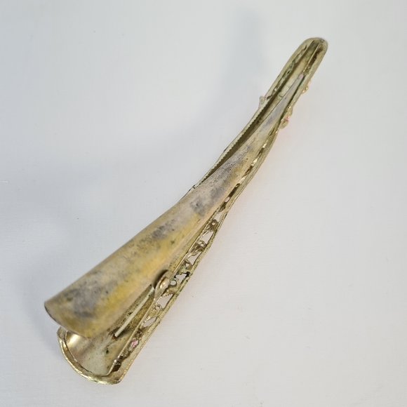 Vintage Silver & Pink Elegant Hair Clip Headwear - Picture 8 of 13